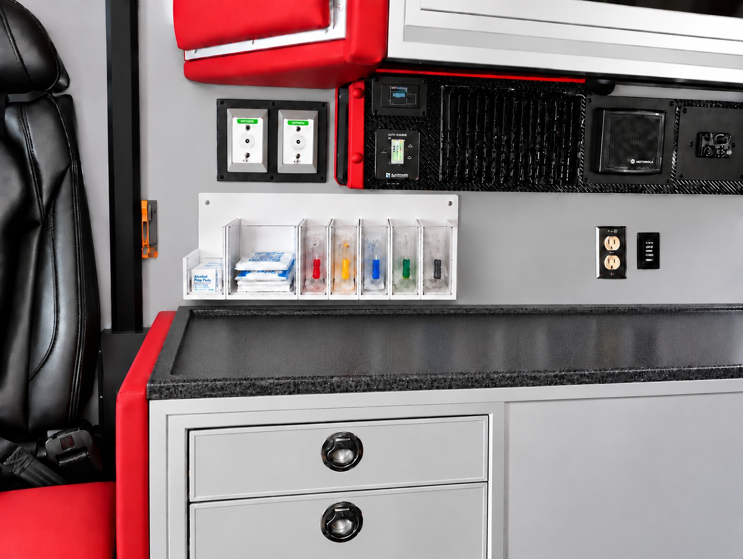 MWH-1 Wall Manager installed in an ambulance