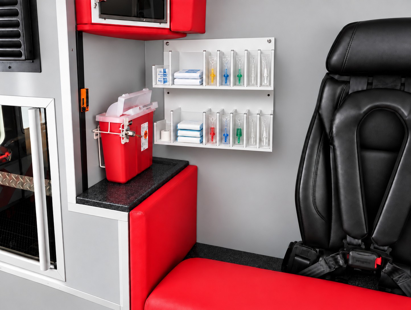 MWH-2 Wall Manager installed in an ambulance