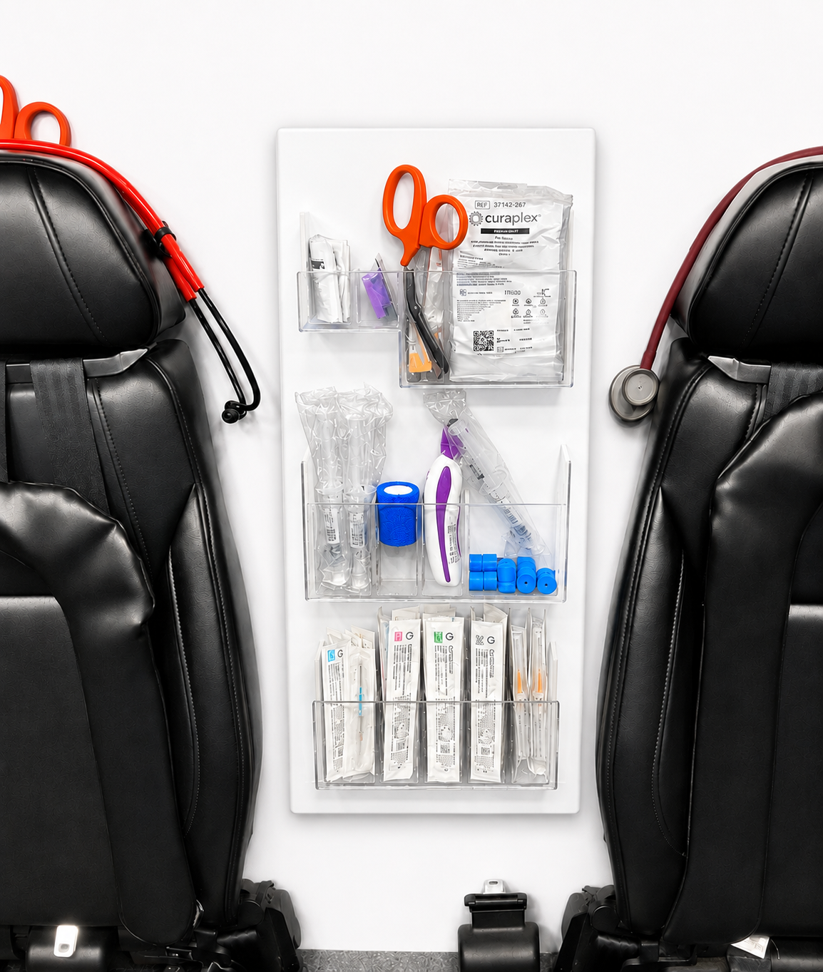 Medic Wall Systems organizer mounted in an ambulance